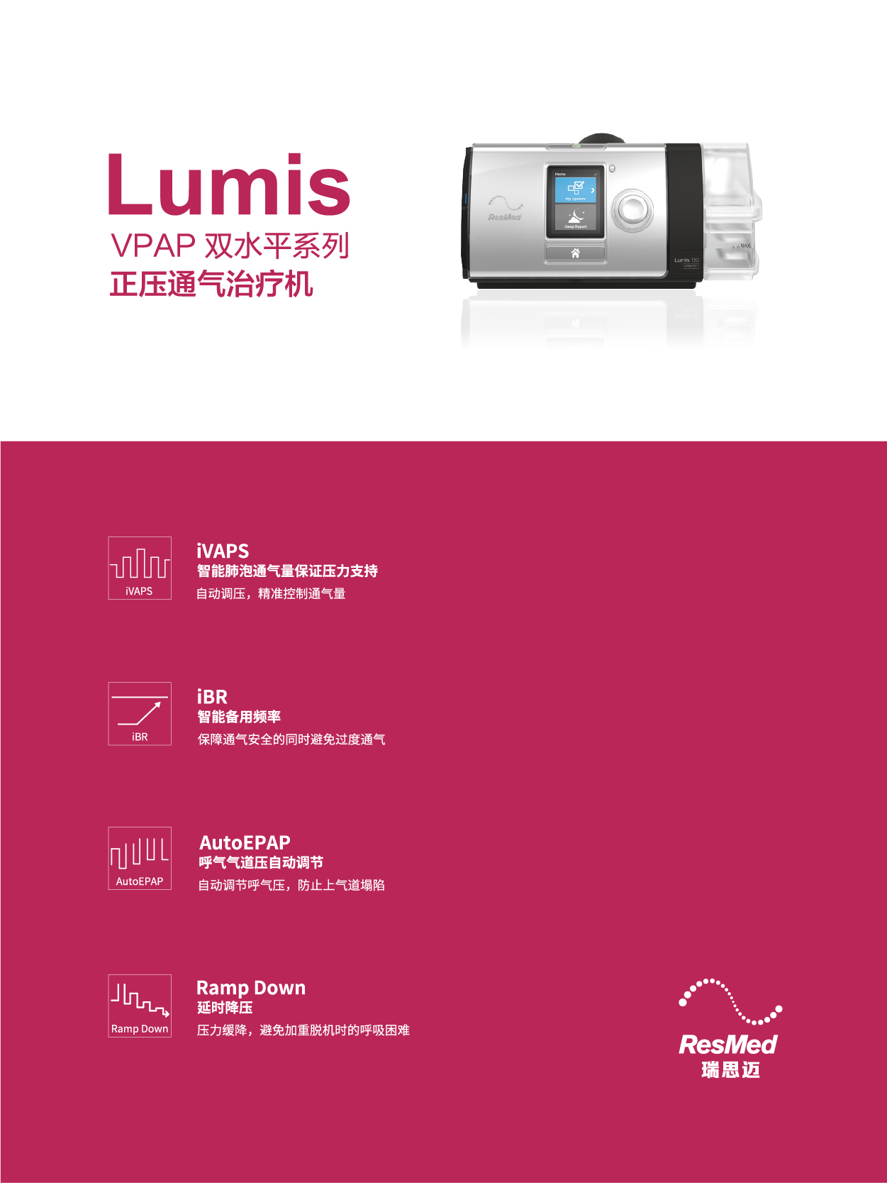 Lumis   VPAP 双水平系列 正压通气治疗机