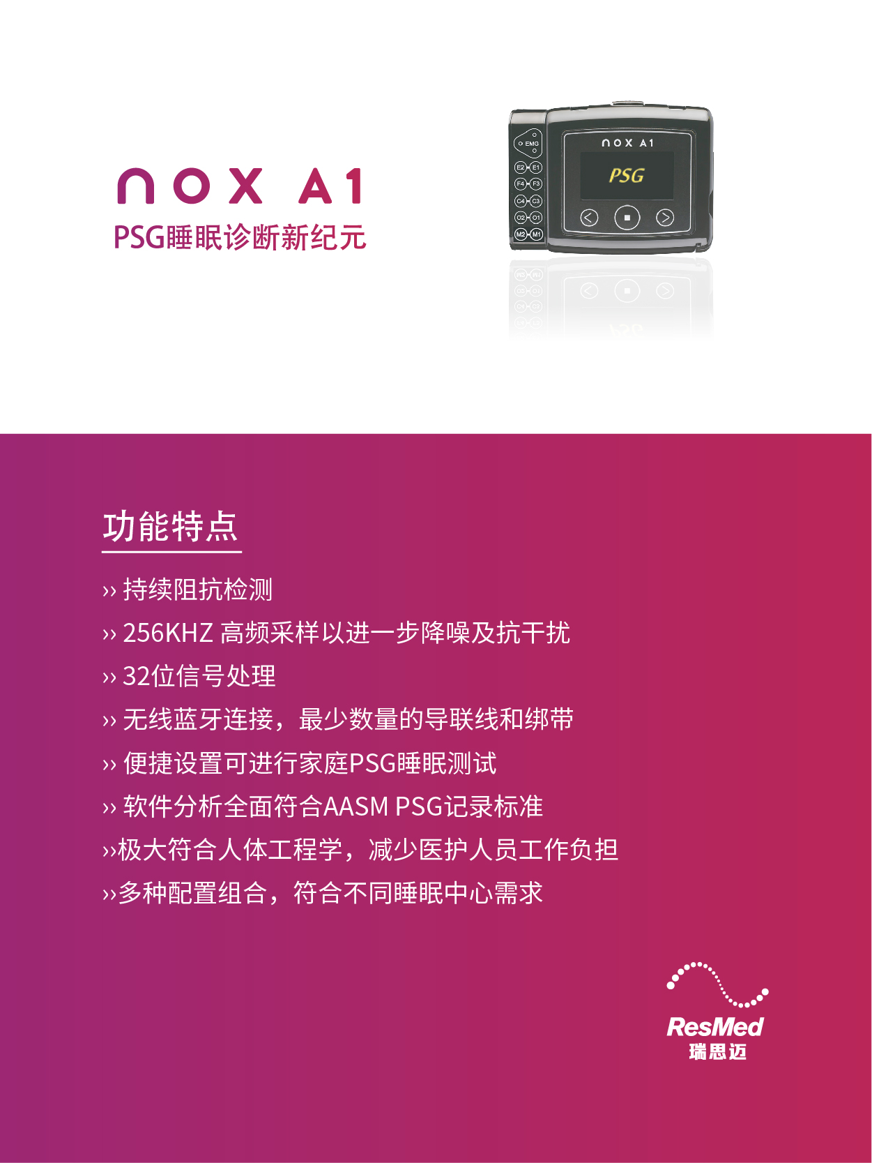 NOX  A1 PSG睡眠诊断新纪元